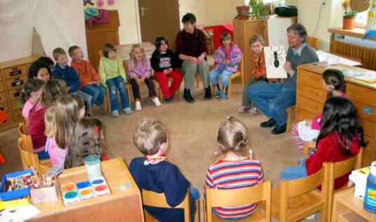 Besuch im Kindergarten 2005