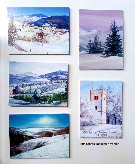 Kühlschrankmagneten-Winterlandschaften