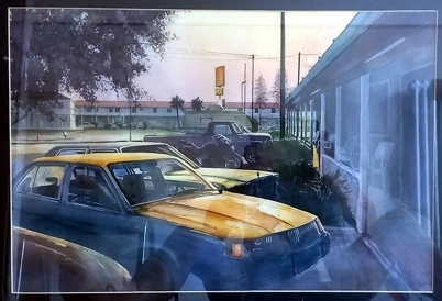 Motel in Florida, Aquarell