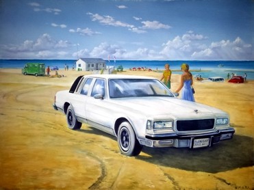 Oldsmobile am Strand